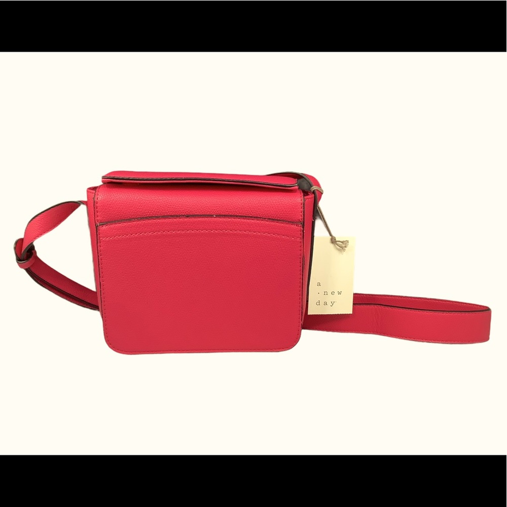 NWT A New Day Womens Pink Faux Leather Crossbody Bag